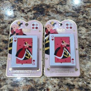 2 Disney Alice in Wonderland Queen of Hearts Lip Gloss Palette